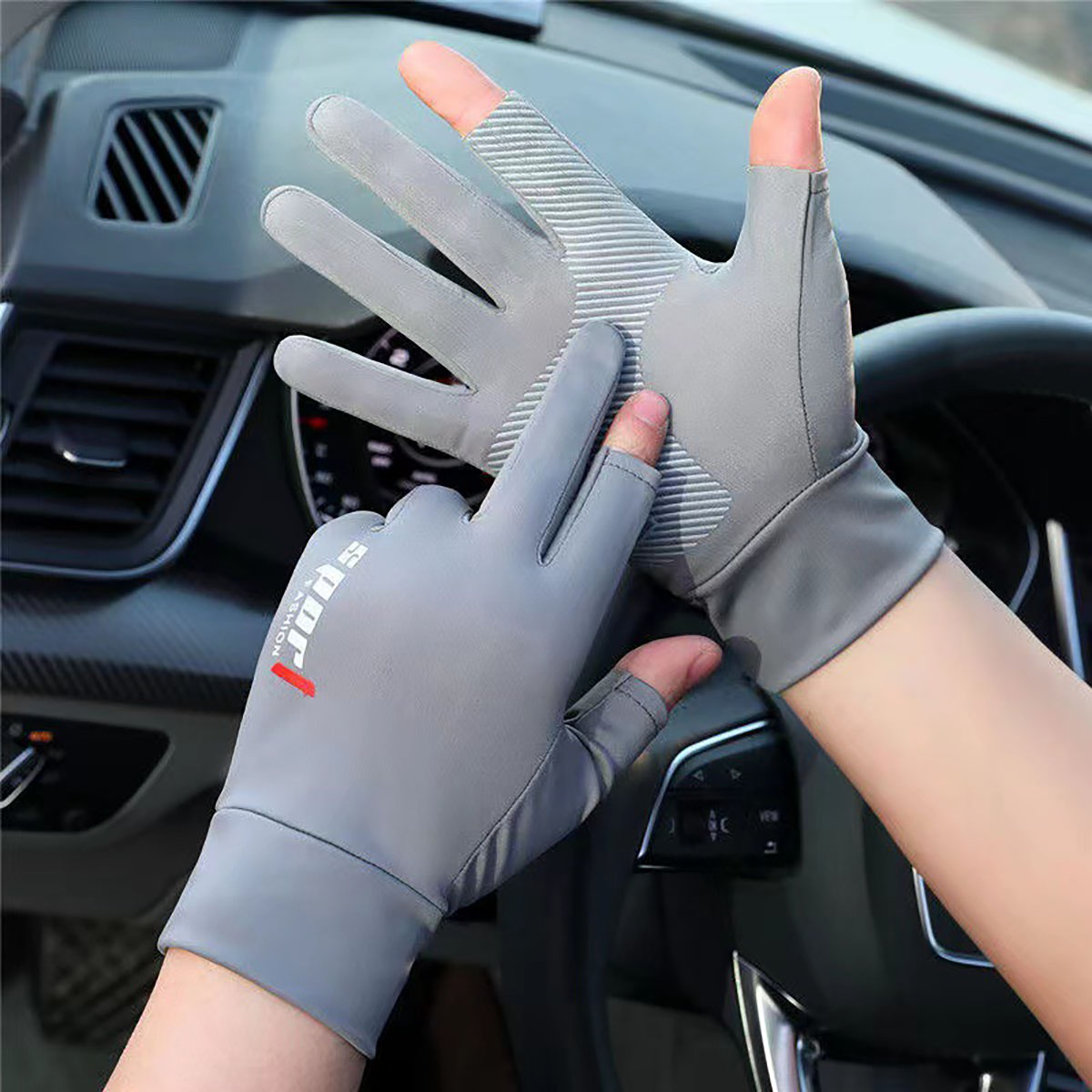 Asa Filament Outdoor - Guantes de ciclismo Halffinger de seda