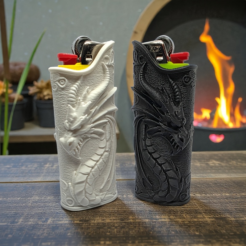 3D Printing Pla - Estuche para Encendedor con Dragón Gótico