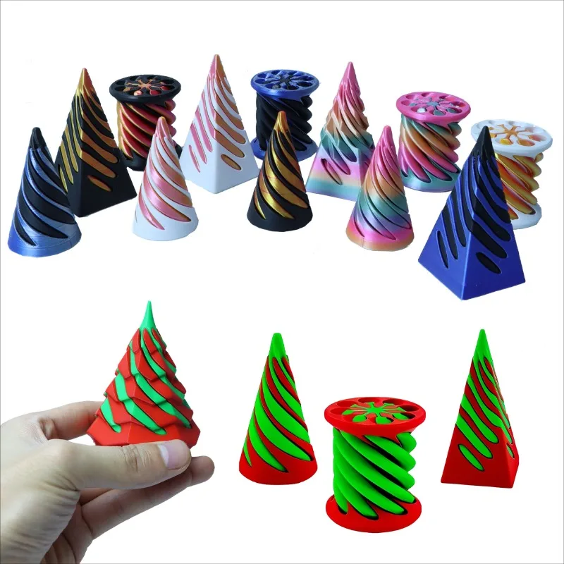 3D Printing Technology - Cono en espiral con estampado 3D