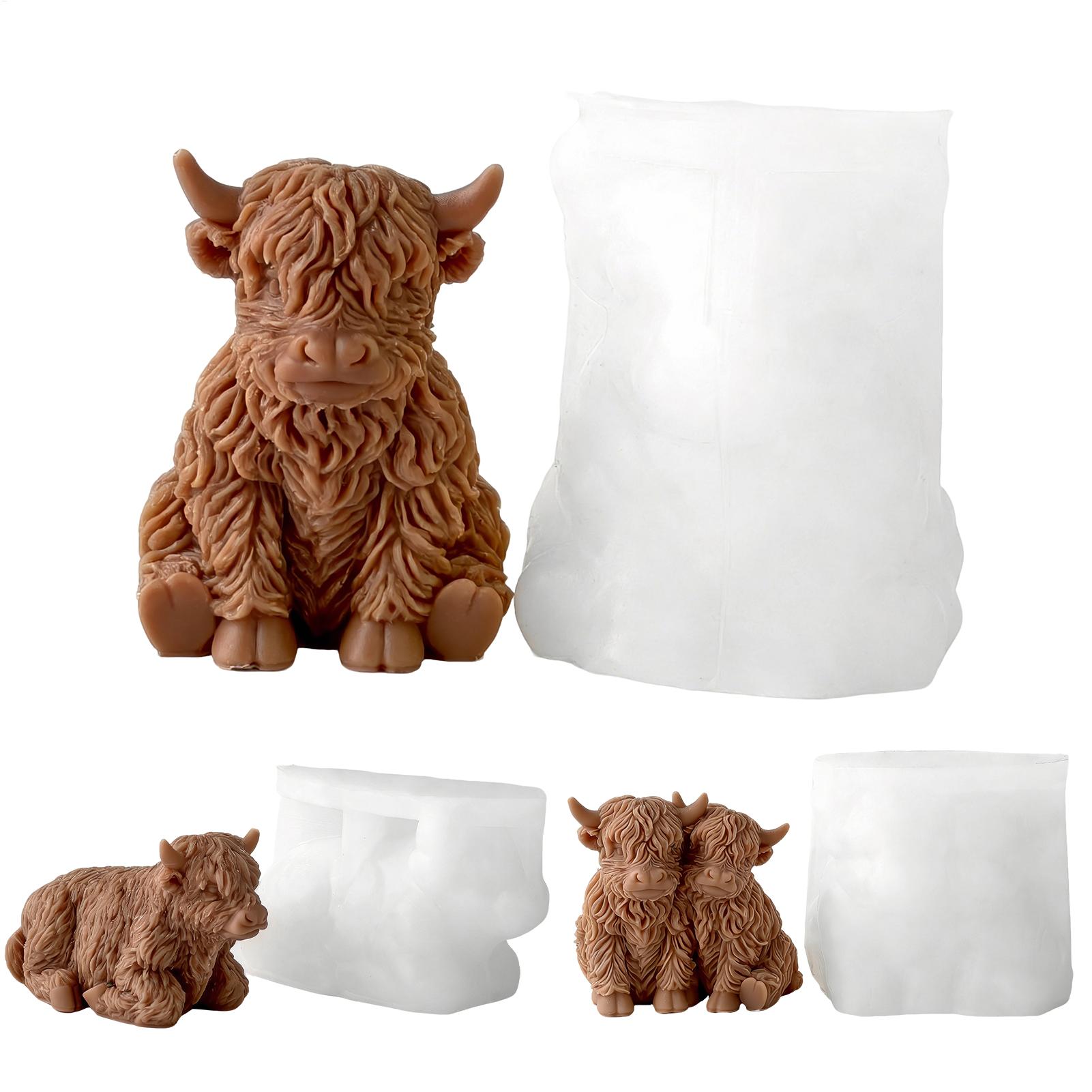 3D Printing Epoxy Resin - Molde de silicona de vaca Highland,