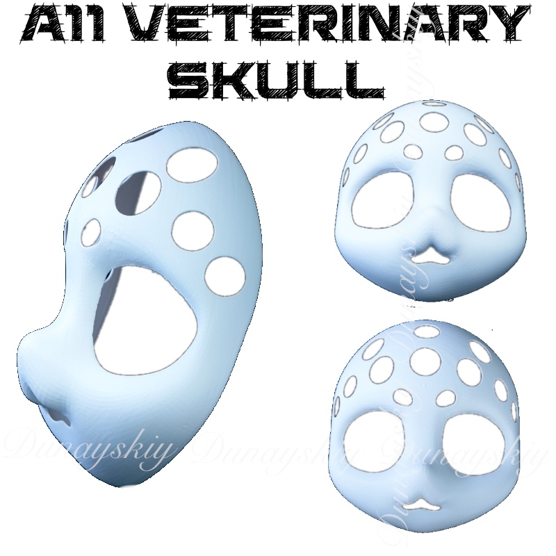 3D Printing Technology - Halloween Anime A11 Cráneo Veterinario Cosplay
