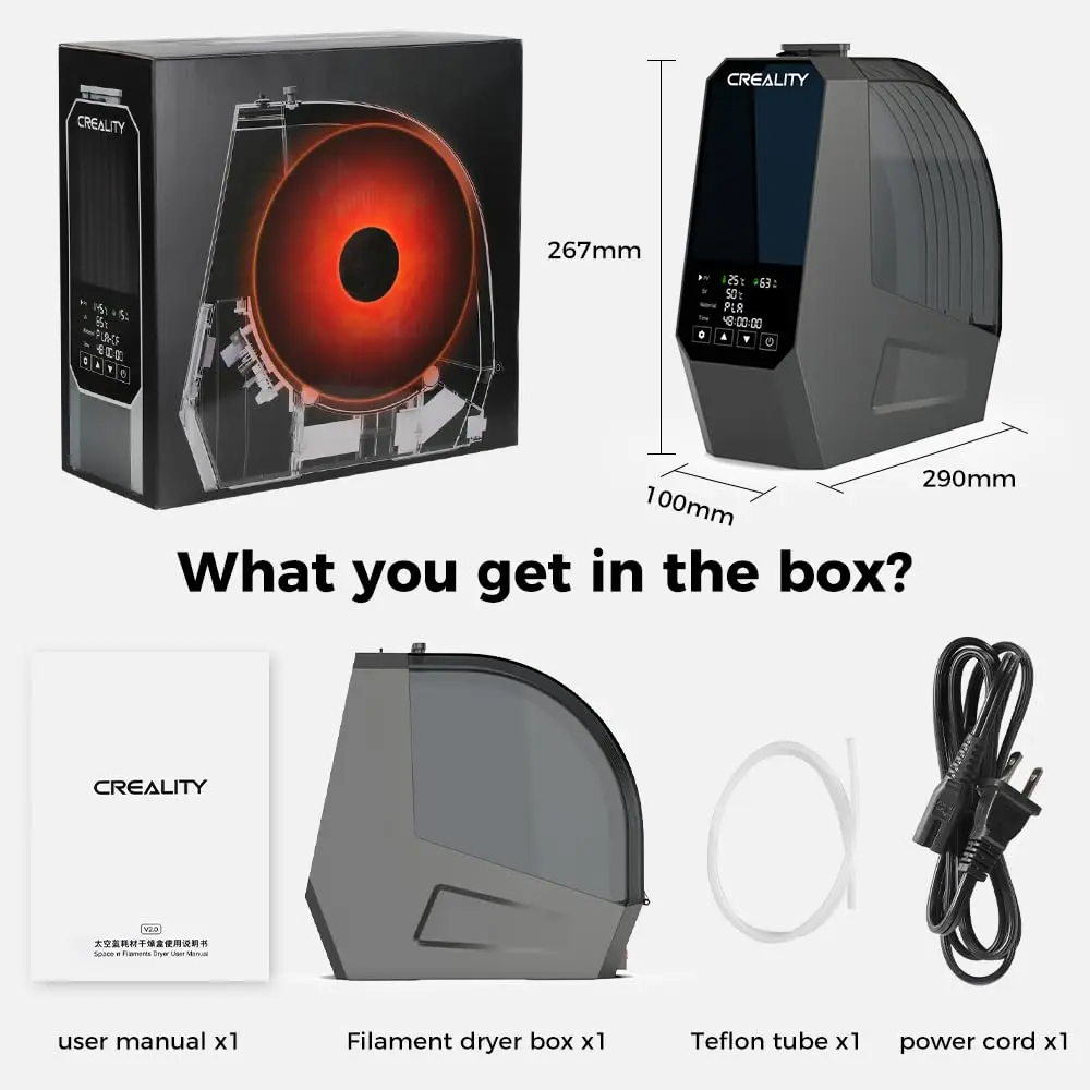 Creality Space Pi 360 °   Seca - 3D Printing Deck Box reseña y precio