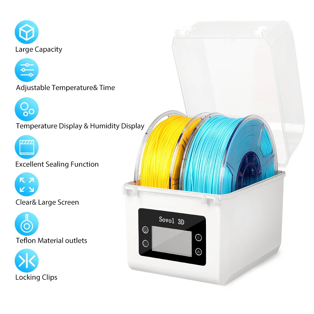Sovol 2 rollos de filamentos d - 3D Printing Deck Box reseña y precio